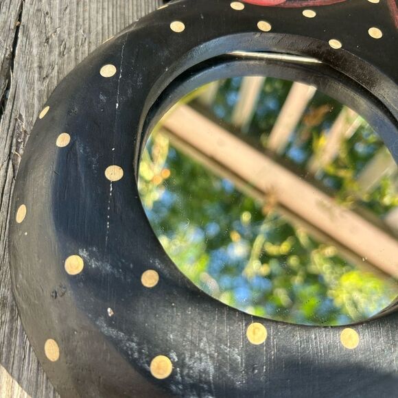 Whimsical Black and Gold Cat Mirror Indonesia - Picture 3 of 15